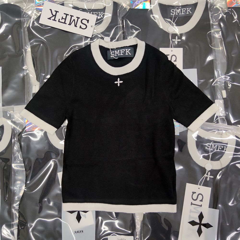smfk通販スーパーコピー 短袖トップス 人気品 カジュアルTシャツ 品質保証 ファッション ブラック_1