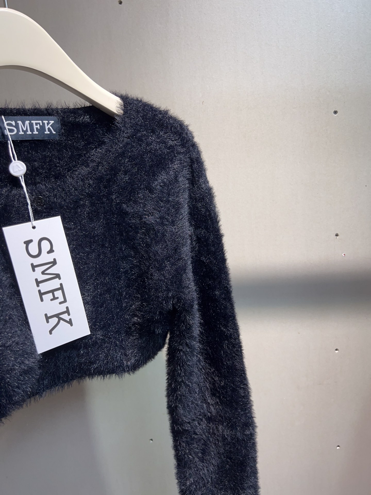 大活躍 SMFKセーター素材ｎ級品 暖かい ウール 柔らかい ショット セクシー シンプル ブラック_5