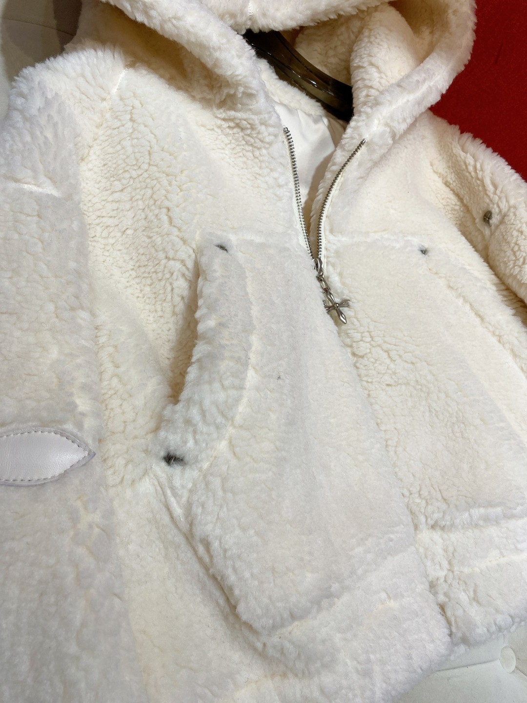 SMFKジャケットモコモコスーパーコピー 秋冬服 暖かい 人気品 柔らかい レディース もこもこ 高級 ホワイト_6