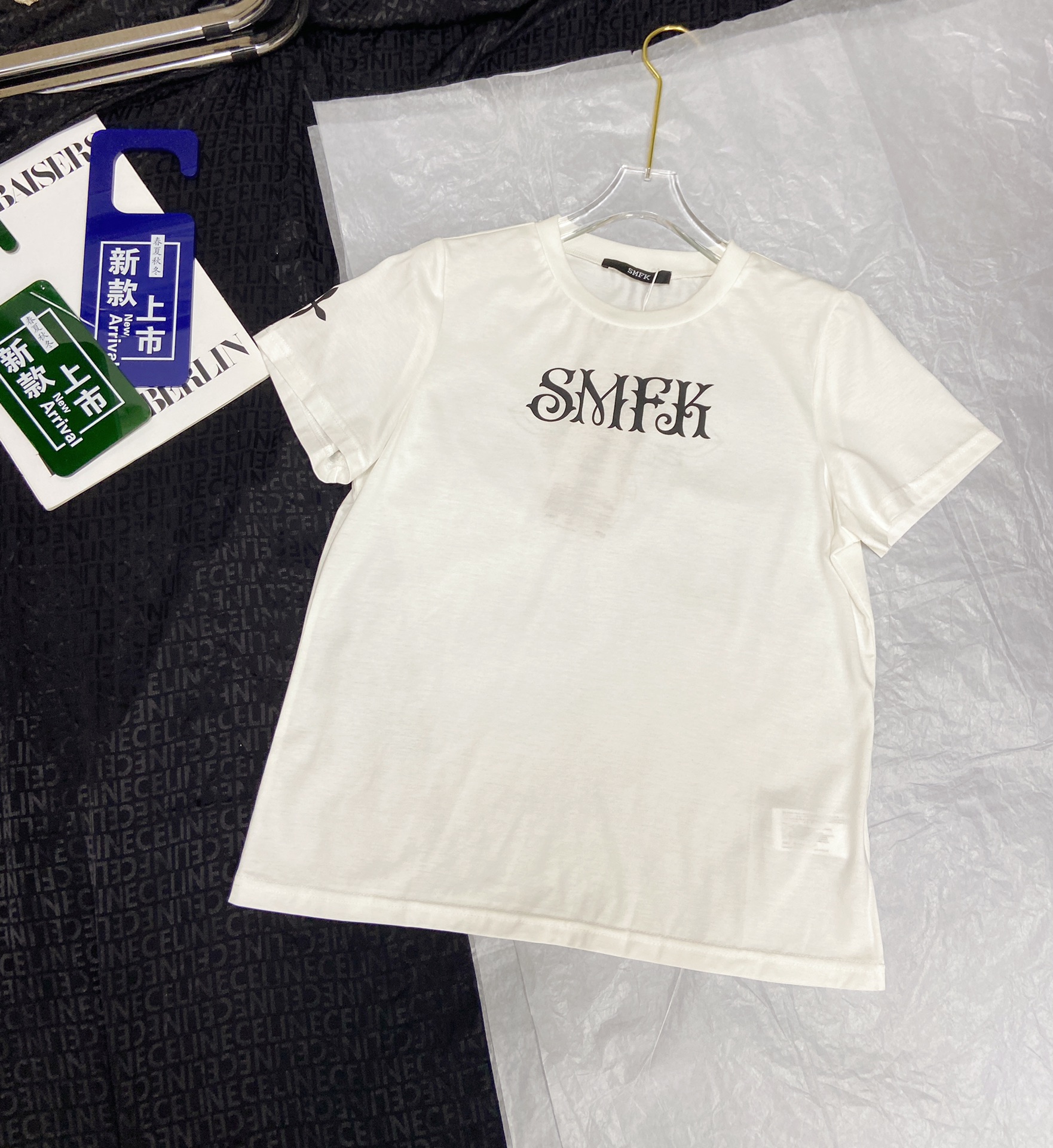 SMFKtシャツヤーン激安通販 トップス ファッション 新作 短袖 シンプル 純綿 2色可選 ホワイト_5