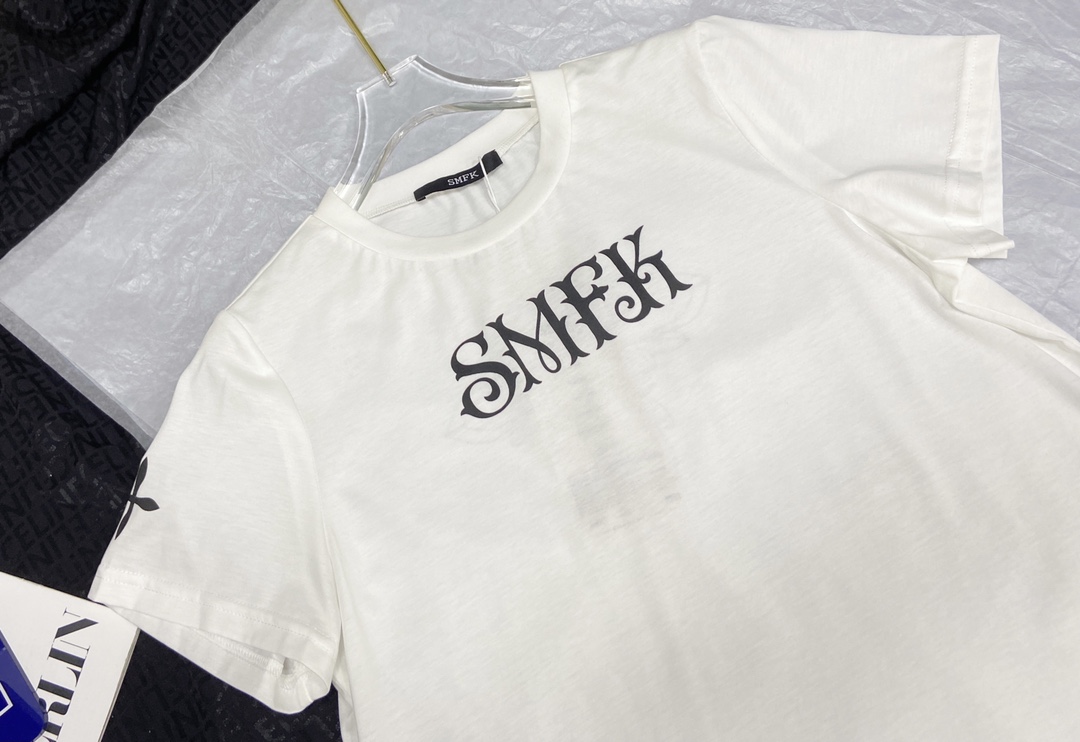 SMFKtシャツヤーン激安通販 トップス ファッション 新作 短袖 シンプル 純綿 2色可選 ホワイト_6