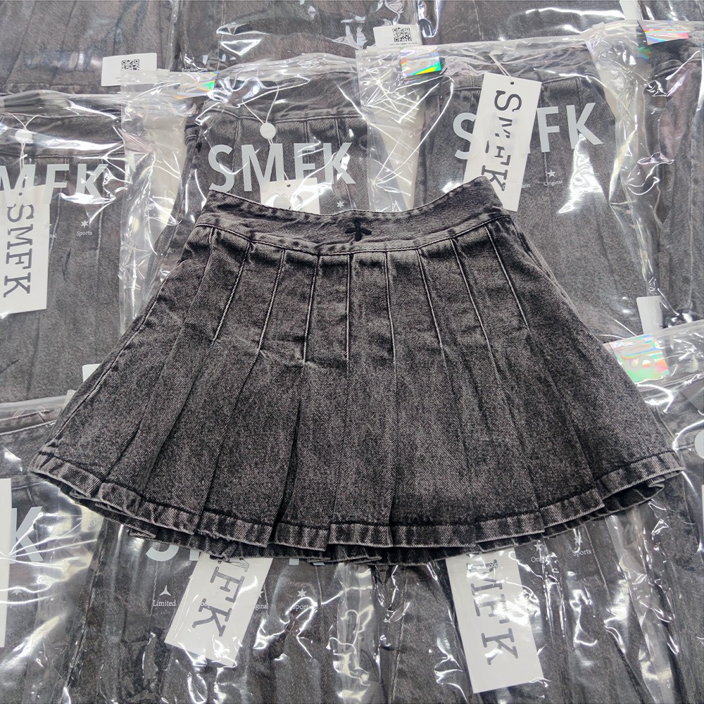 SMFKスカート サマンサモスモスｎ級品 半身スカート レディース 純綿 デニム 可愛い グレイ_1