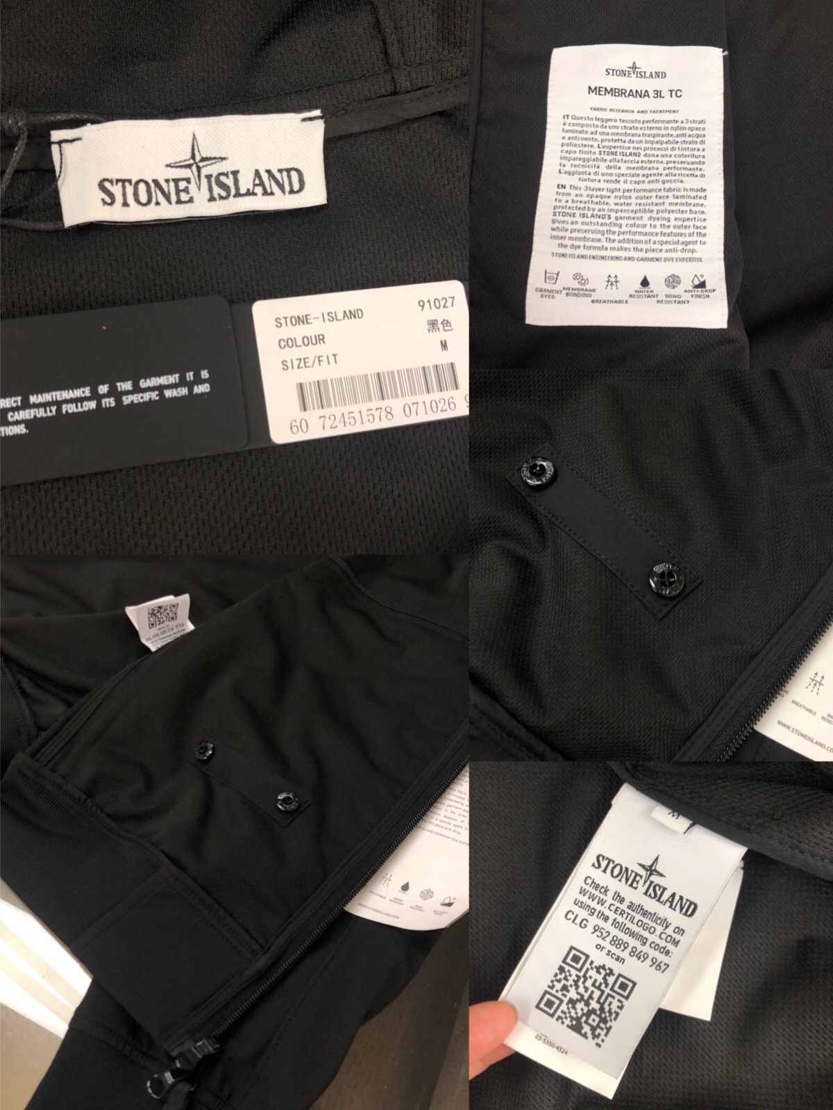 ストーン アイランド アウター メンズ激安通販 トップス 防水ジャケット ファッション メンズ 2色可選 ブラック_8