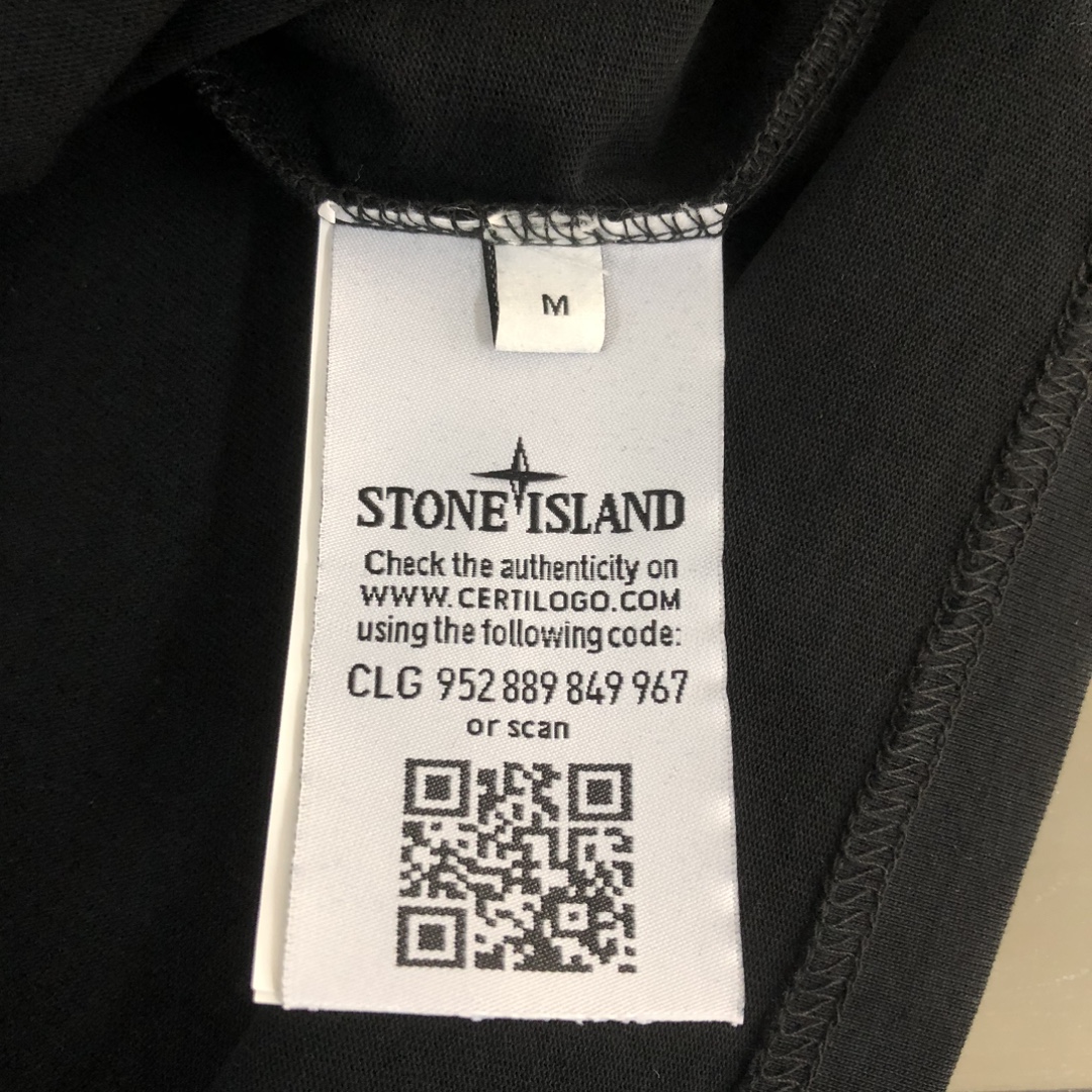 お買い得豊富なstone island トップスｎ級品 トップス 純綿Tシャツ 半袖 シンプル カップル 2色可選 ブラック_8