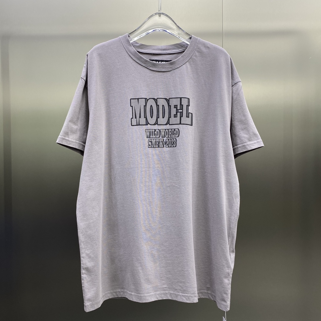 SMFKシャツ インしてる風 ボタンｎ級品 短袖トップス シンプル Tシャツ ファッション パープル_3