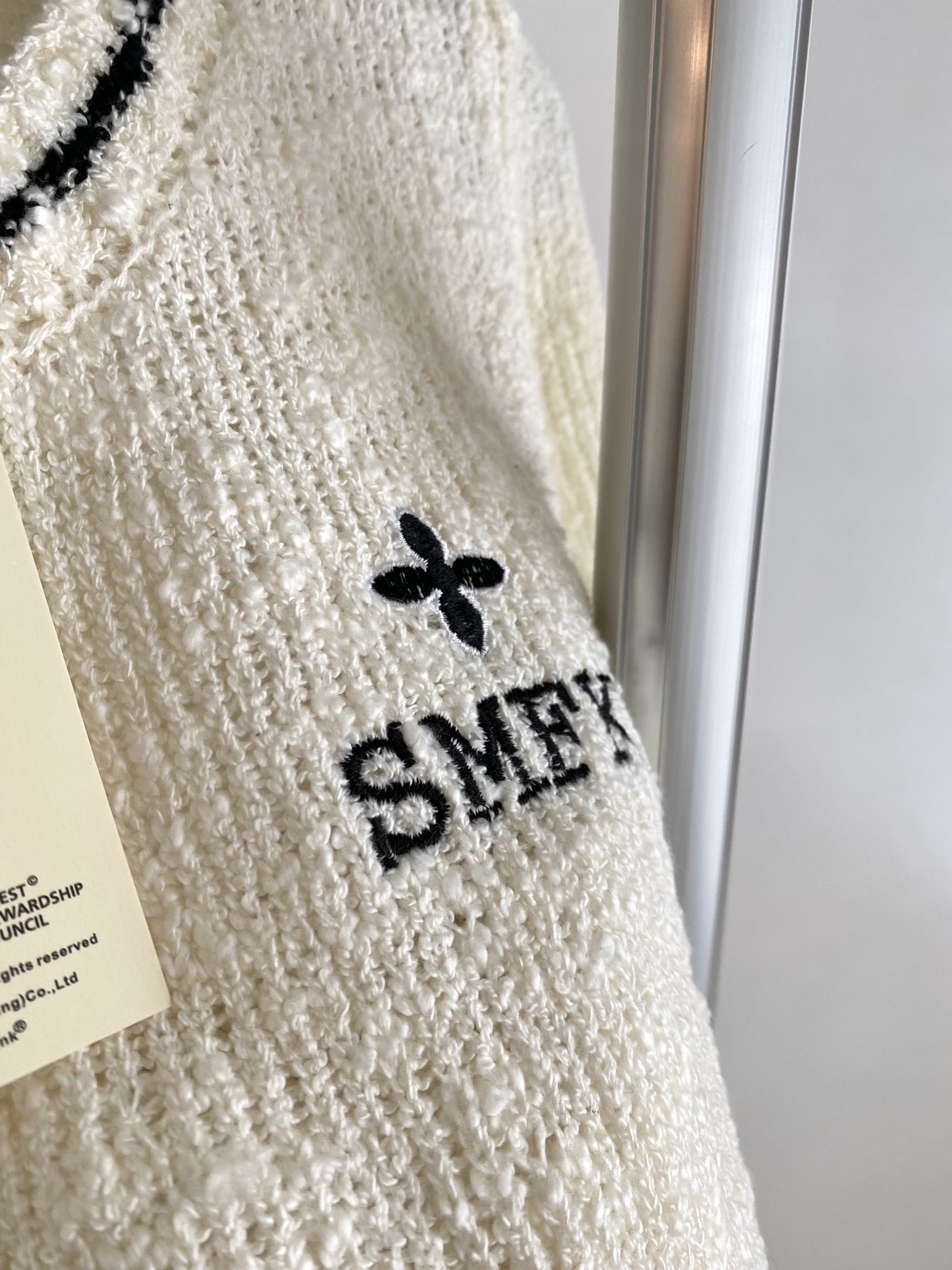 激安大特価最新作のSMFKセーター アマゾン偽物 短袖トップス ニット 刺繡 人気もの 2色可選_5
