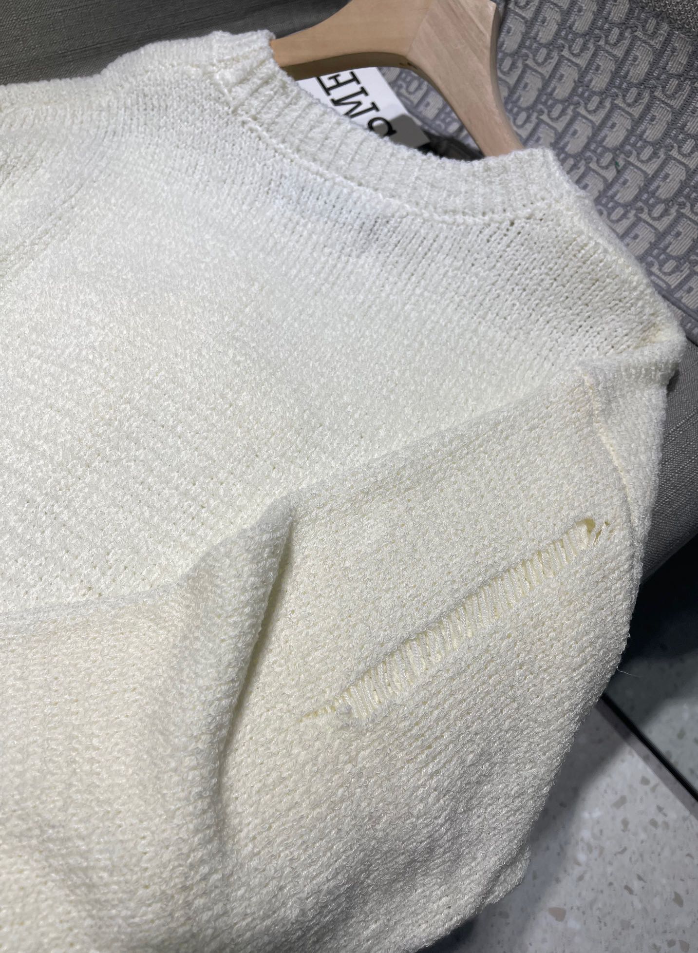 シンプル印象になってSMFKセーター素材偽物 長袖トップス ニット シンプル 暖かい ゆったり ホワイト_8