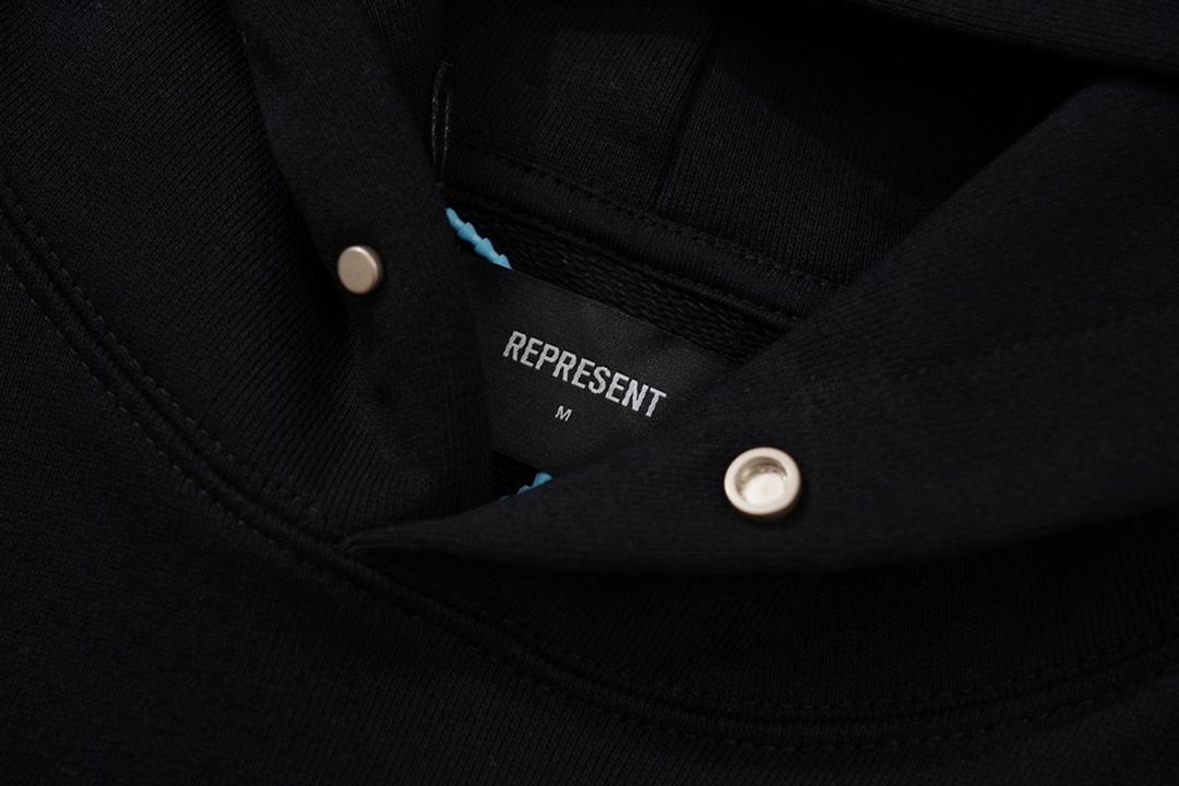 REPRESENT プレゼントパーカーｎ級品 品質保証安い 純綿 トップス フード付き スーパースター メンズ ブラック_6