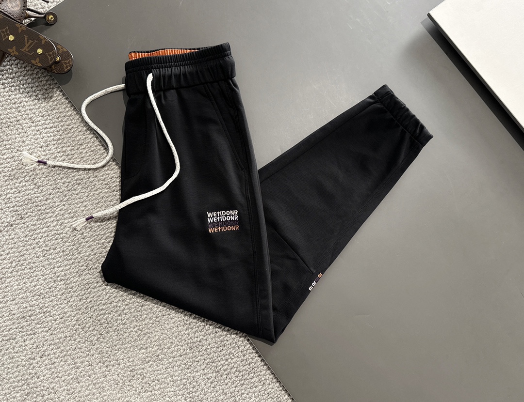 we11done ズボンのレングスとは激安通販 カジュアルパンツ 柔らかい 純綿 快適 シンプル 限定品 ブラック_7