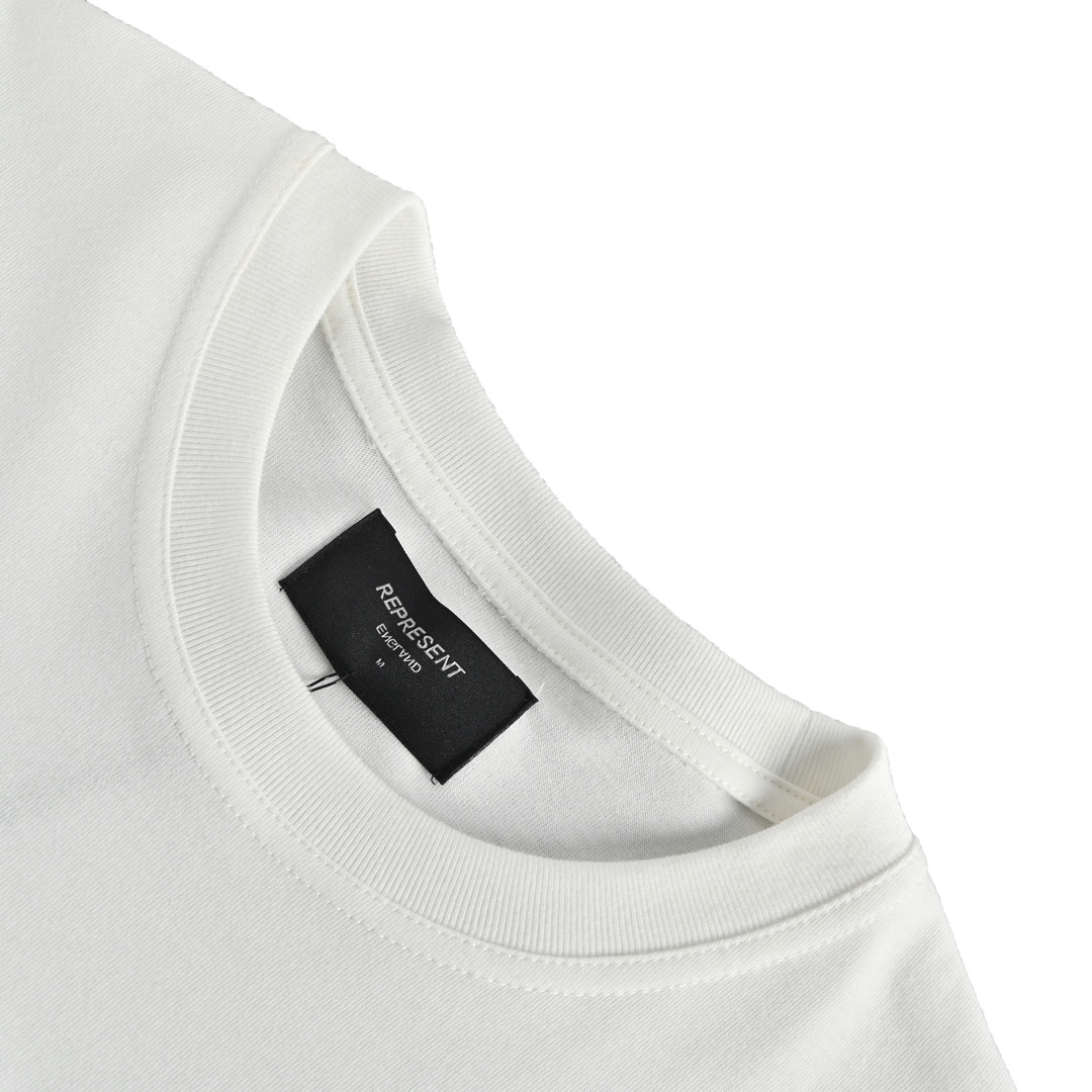REPRESENT tシャツ オリジナル プレゼントコピー 純綿 トップス 半袖 シンプル 夏 ホワイト_4