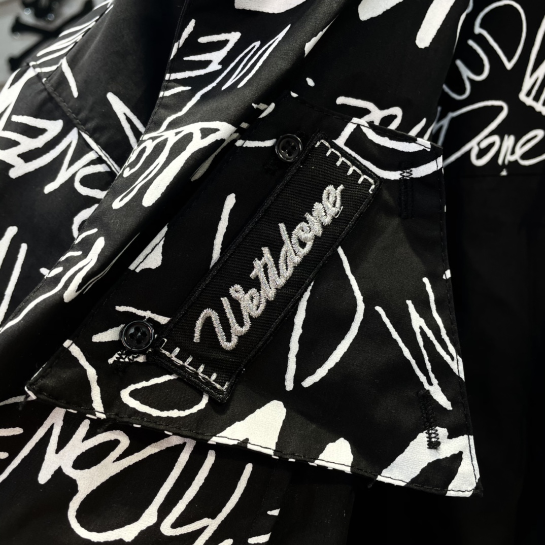 We11done トップウェルドスーパーコピー 人気 カジュアル 短袖シャツ ファッション 快適な軽い ブラック_7