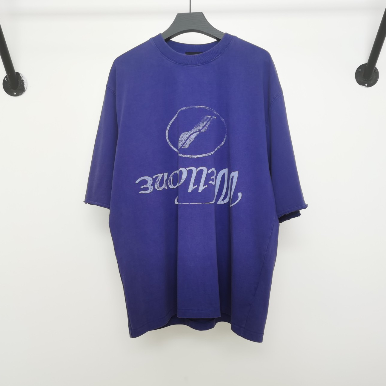 WE11DONE Tシャツ ウェルダン 韓国スーパーコピー 純綿 ゆったり 人気もの トップス 短袖 シンプル 男女兼用 ブルー_1