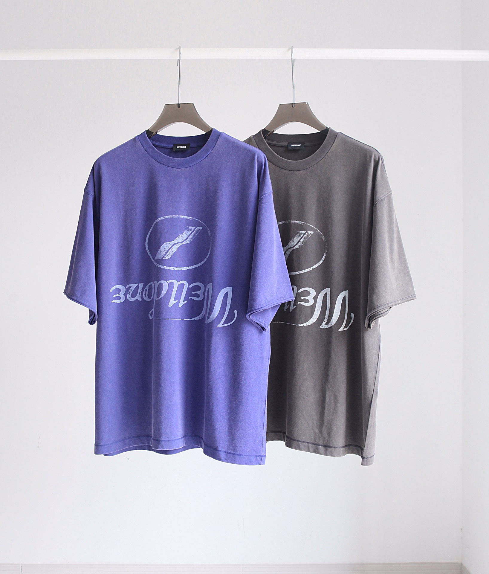 WE11DONE ウェルダントップス激安通販 純綿 人気 Tシャツ 短袖 品質保証安い 柔らかい 2色可選 ブルー_1