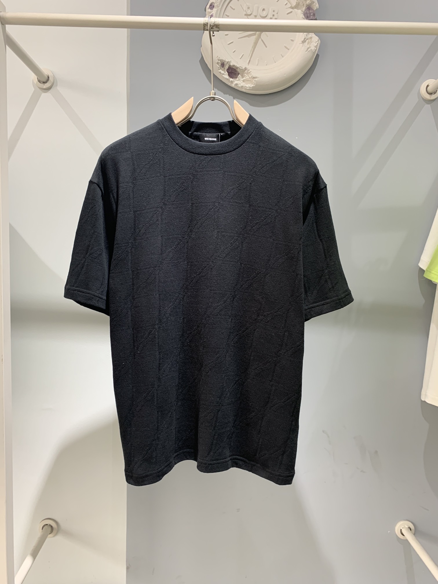 WE11DONE tシャツヘビーウェイト激安通販 最安値人気 純綿トップス 人気新作 短袖Tシャツ 2色可選 ブラック_1