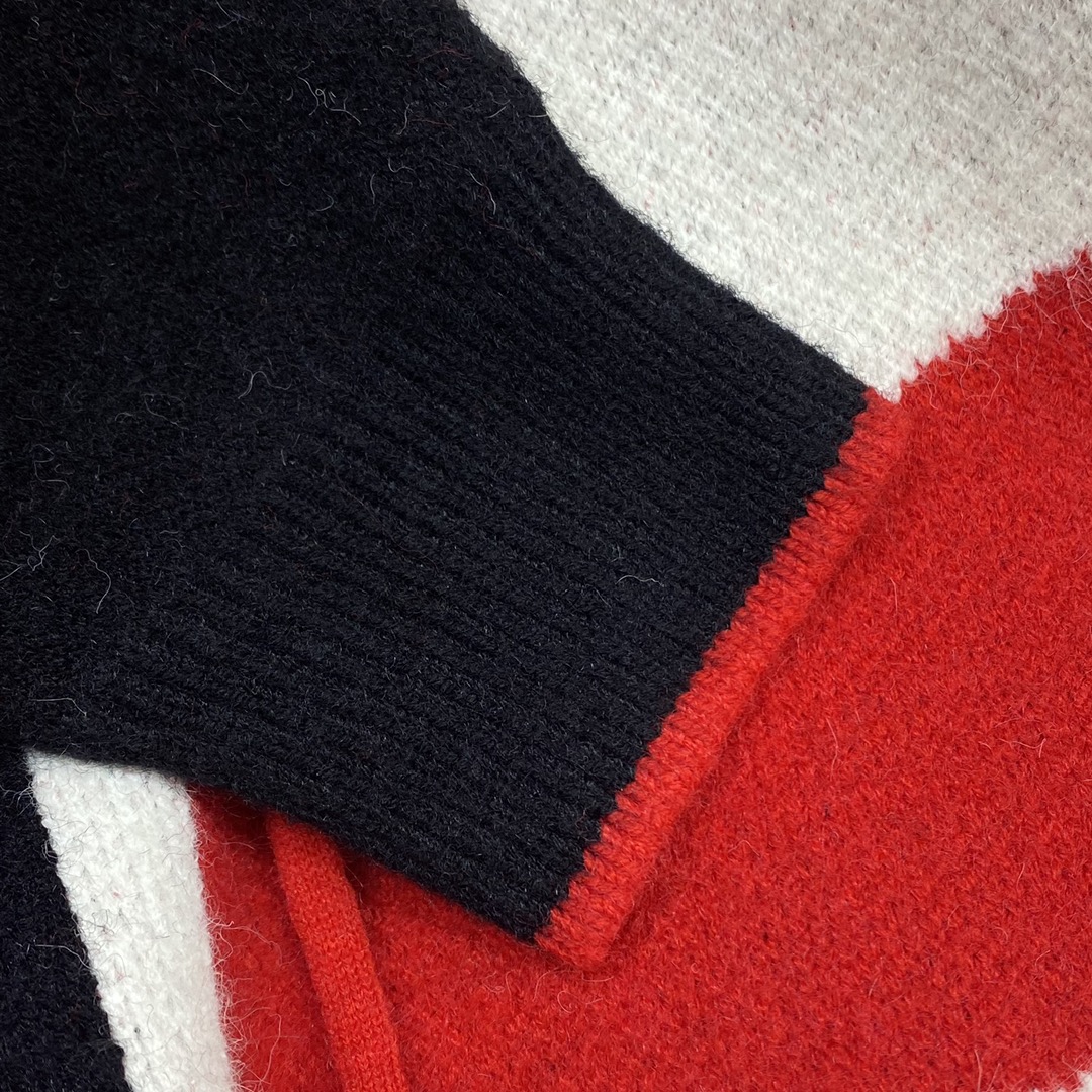 WE11DONE ウェルダン服偽物 暖かい セーター ニット トップス 品質保証 フード付き レッド_3
