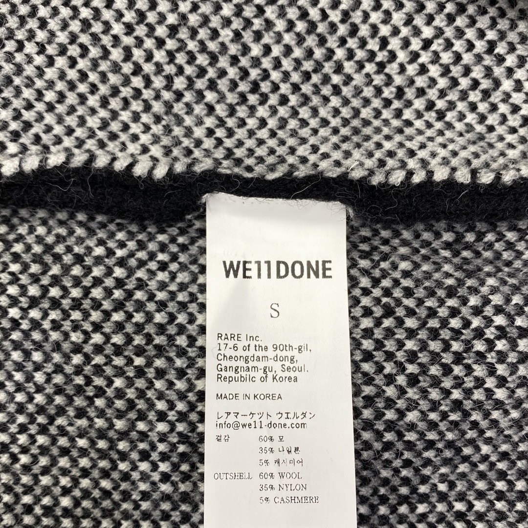 WE11DONE ダウンジャケット スウェーデンスーパーコピー 暖かい セーター ニット トップス 品質保証 フード付き ブラック_7