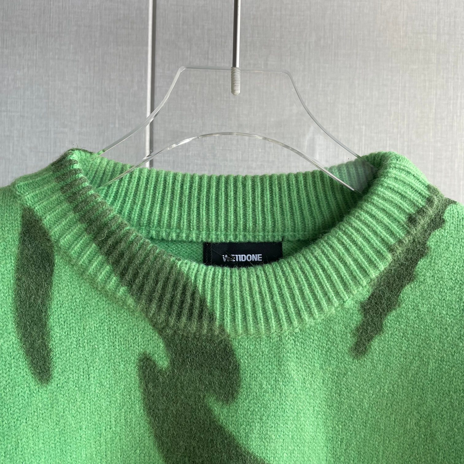 WE11DONE アウターウェアコピー 暖かい セーター ニット トップス ファッション グリーン_3
