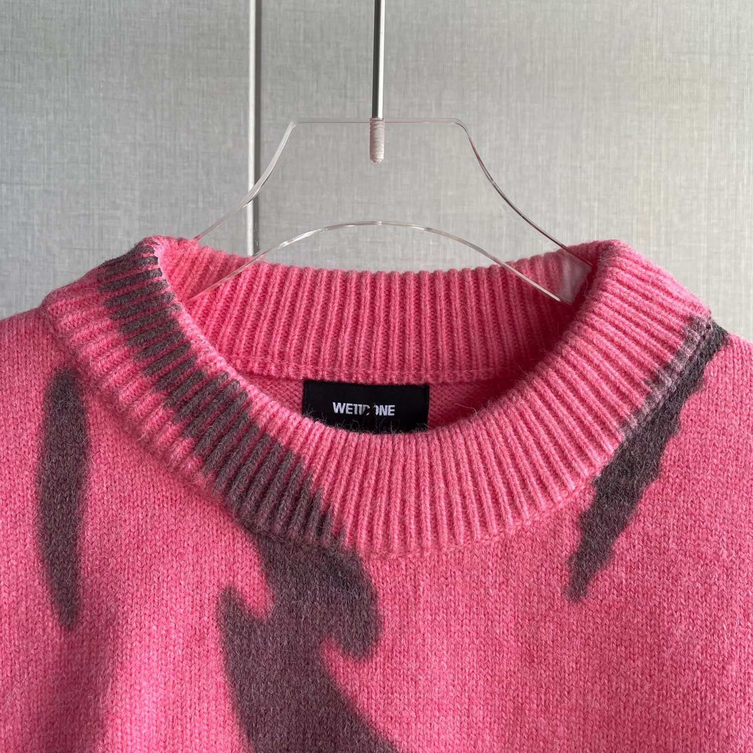 WE11DONE アウターウィメンズｎ級品 暖かい セーター ニット トップス ファッション ローズレッド_2