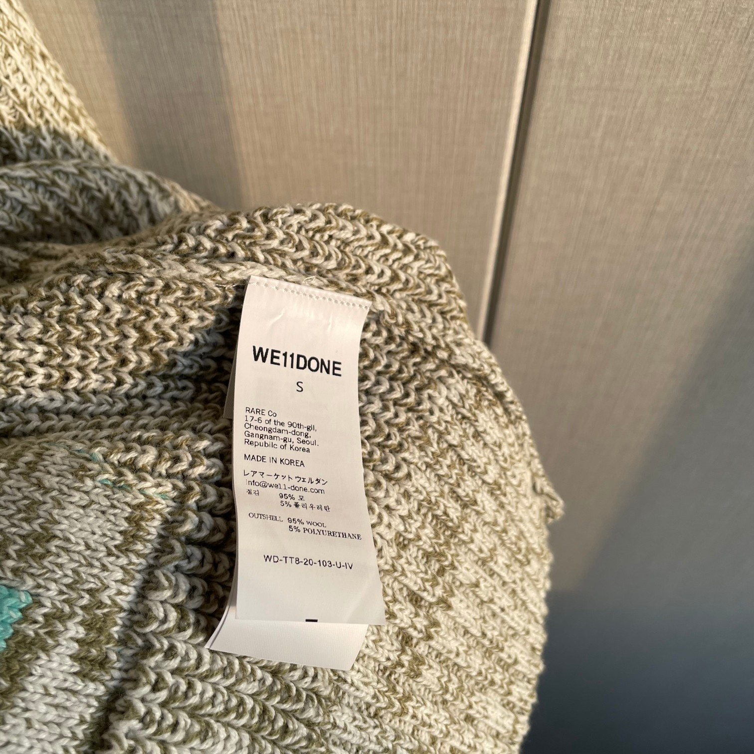 WE11DONE トップス ウェルダン服激安通販 暖かい セーター ニット シンプル 触り心地のいい グレイ_5