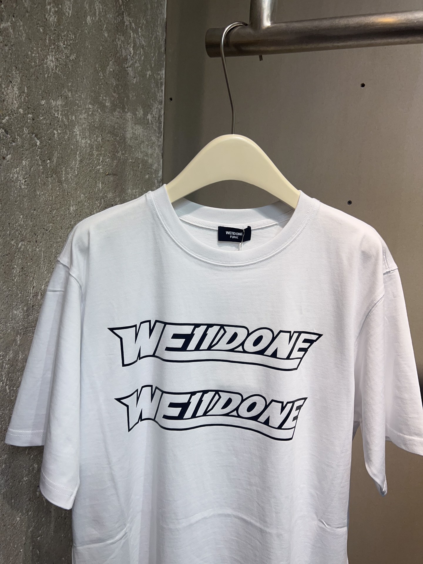 WE11DONE 超激得新品 トップウェルスーパーコピー 純綿Tシャツ 短袖 トップス カラフル 2色可選 人気新作 ホワイト_3