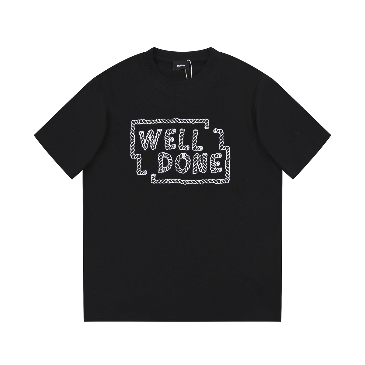 WE11DONE 最安値人気 ウェルダン 韓国激安通販 Tシャツ 純綿トップス 短袖 シンプル ブラック_1