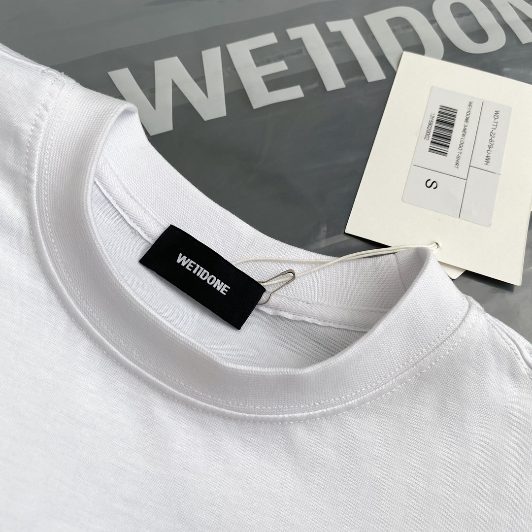 WE11DONE NEW夏のウェルダン 韓国ｎ級品 ファッション Tシャツ 純綿 トップス 男女兼用 ホワイト_8