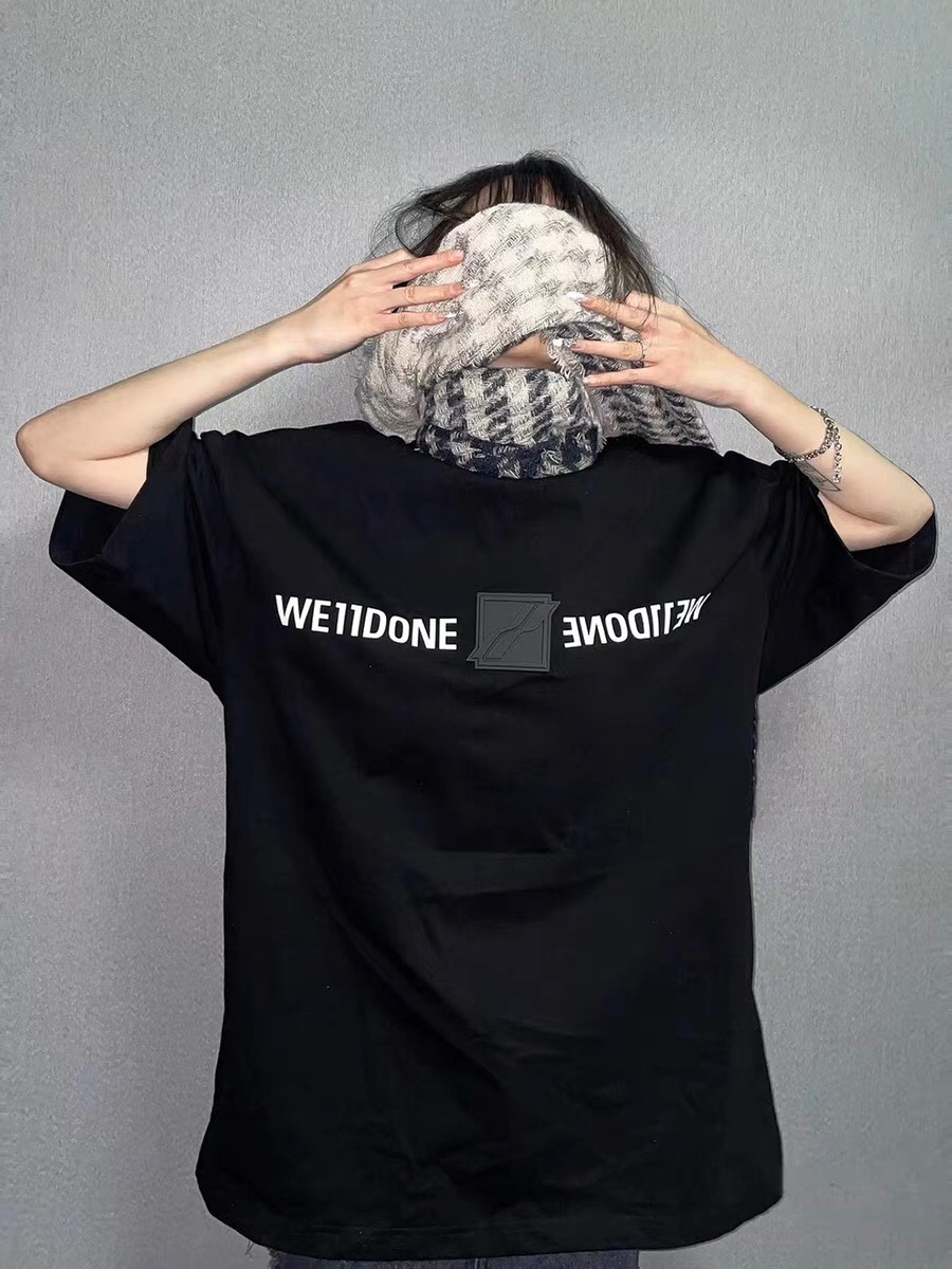 WE11DONE ウェルダン英語偽物 人気 ファッション 純綿 tシャツ トップス 品質保証 3色可選_1