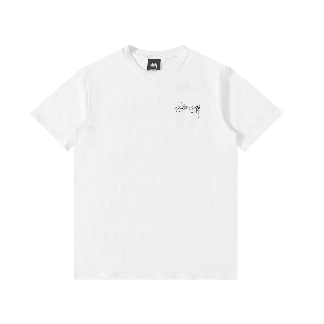 stussy ステューシー tシャツ タグｎ級品 シンプル 純綿トップス 半袖 ロゴプリント 丸首 2色可選_5