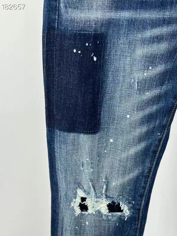 ディースクエアードパンツスーパーコピー 激安大特価最新作の デニム ジーンズ メンズ ファッション 美脚 ブルー_5