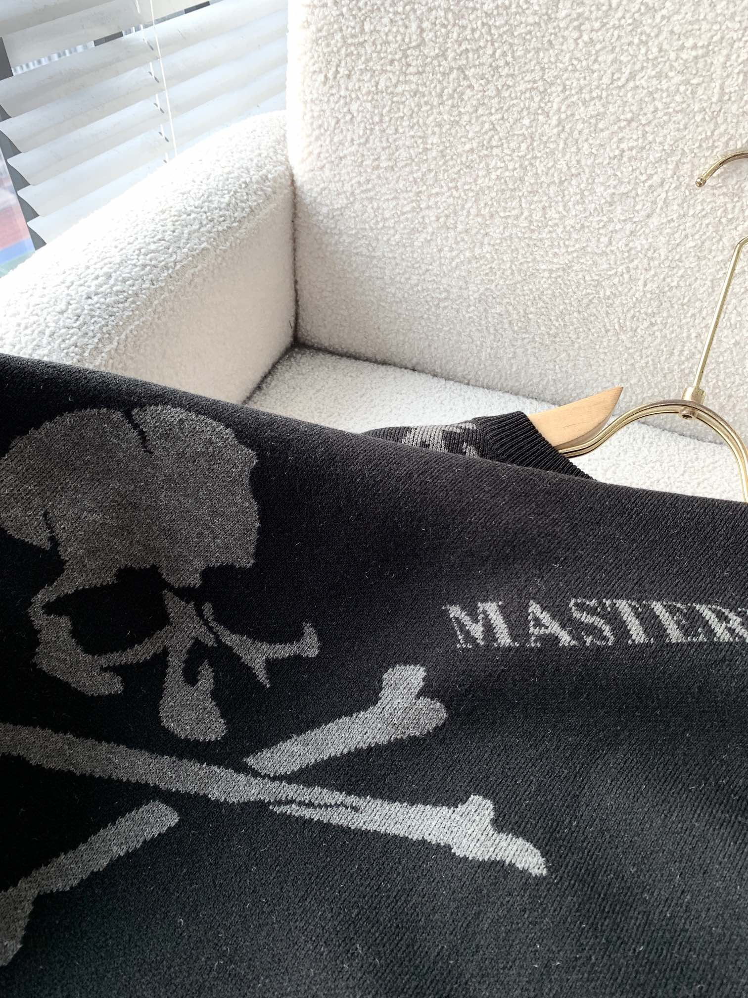 MASTERMIND ホスピタリティマインド とはコピー ウール セーター トップス 柔らかい ニット 髑髏ロゴ ブラック_7