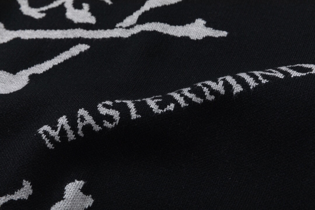 マスターマインド ジャパンｎ級品 ウール セーター トップス 柔らかい ニット 髑髏ロゴ カラフル ブラック_5