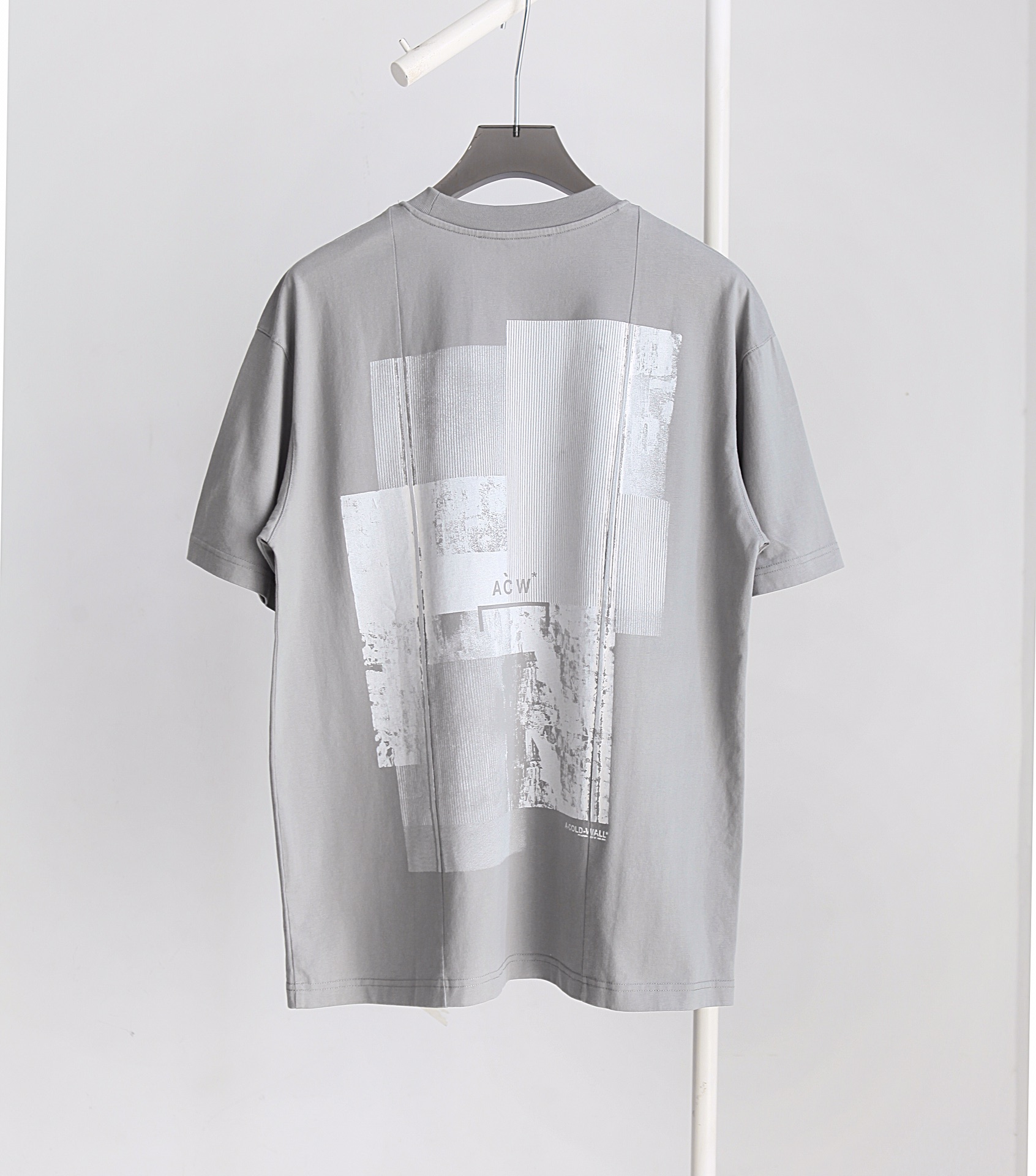 ACOLDWALL ア・コールド・ウォール激安通販 トップス 短袖Tシャツ 純綿 シンプル ロゴプリント 2色可選 グレイ_2
