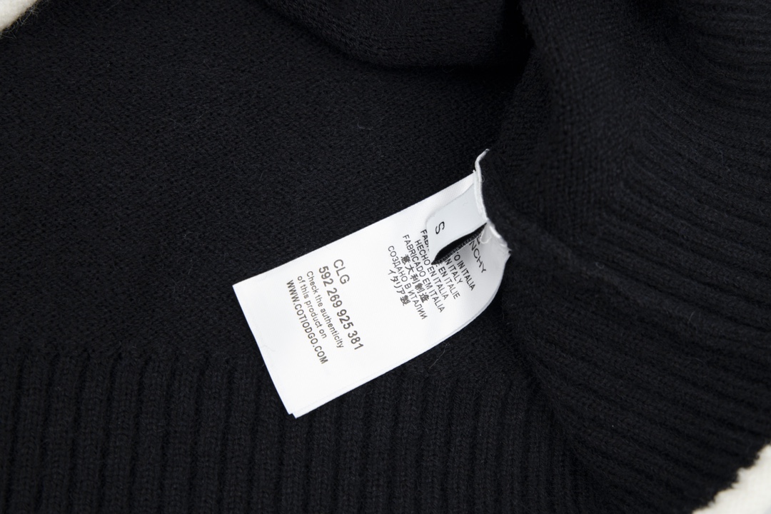 爆買い大得価 ジバンシィ マフラーｎ級品 暖かい ウール 冬服 厚い セーター ニットトップス シンプル 人気定番 ブラック_5