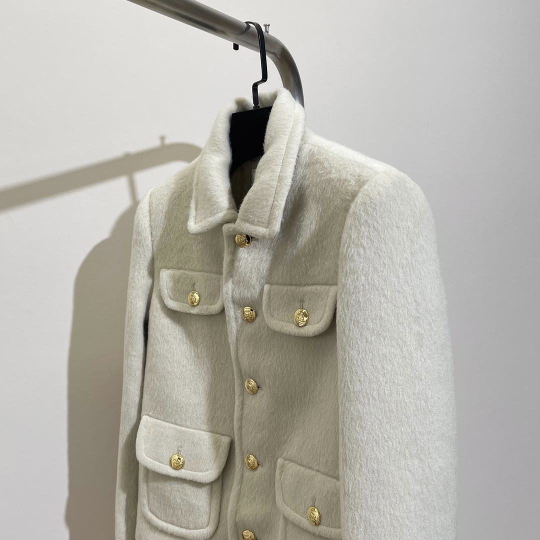 大人気‼レディース セリーヌジャケットｎ級品 品質保証 トップス アウター ファッション 柔らかい シンプル レディース ホワイト_5