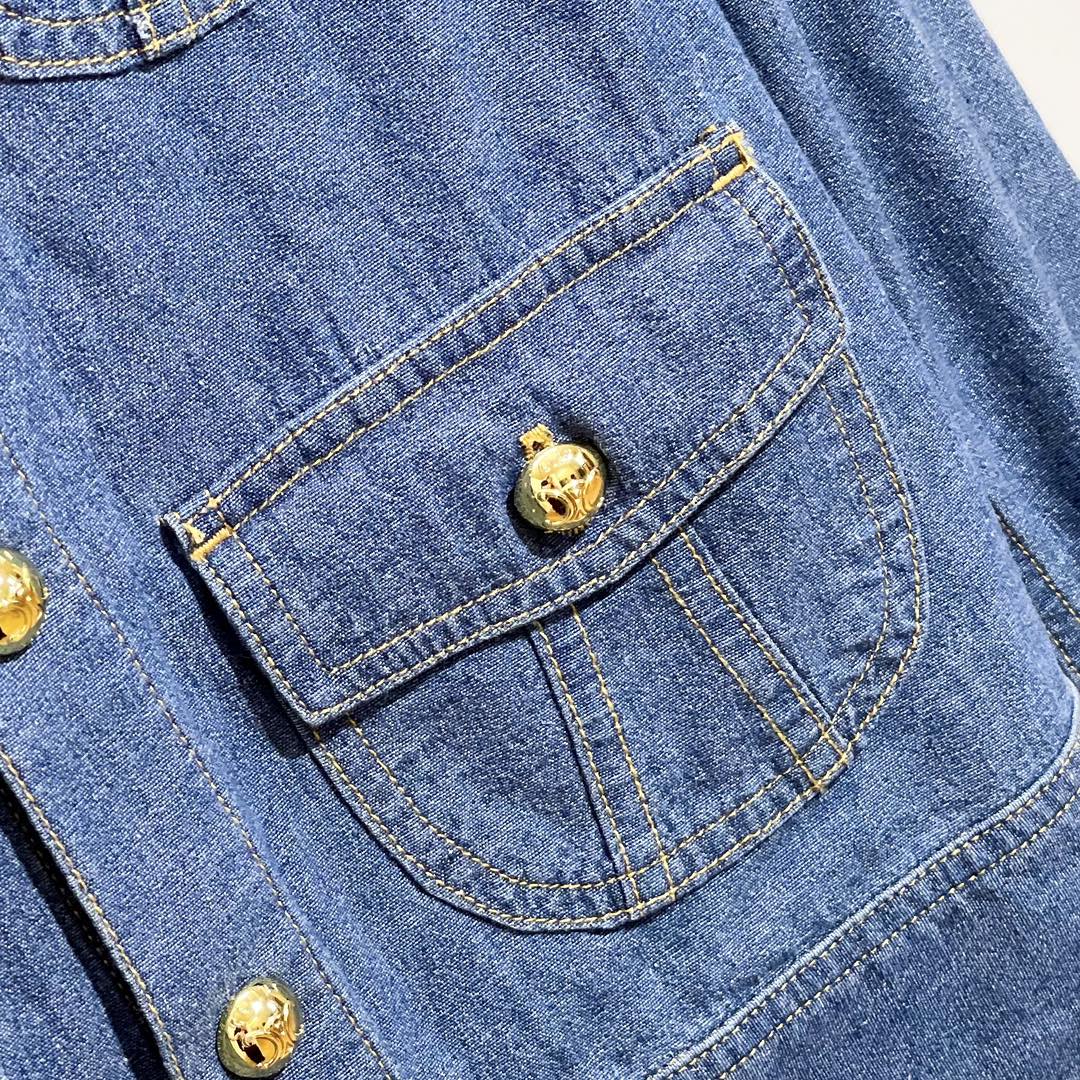 メンズ セリーヌジャケット激安通販 品質保証 トップス アウター ファッション 柔らかい シンプル デニム ブルー_5