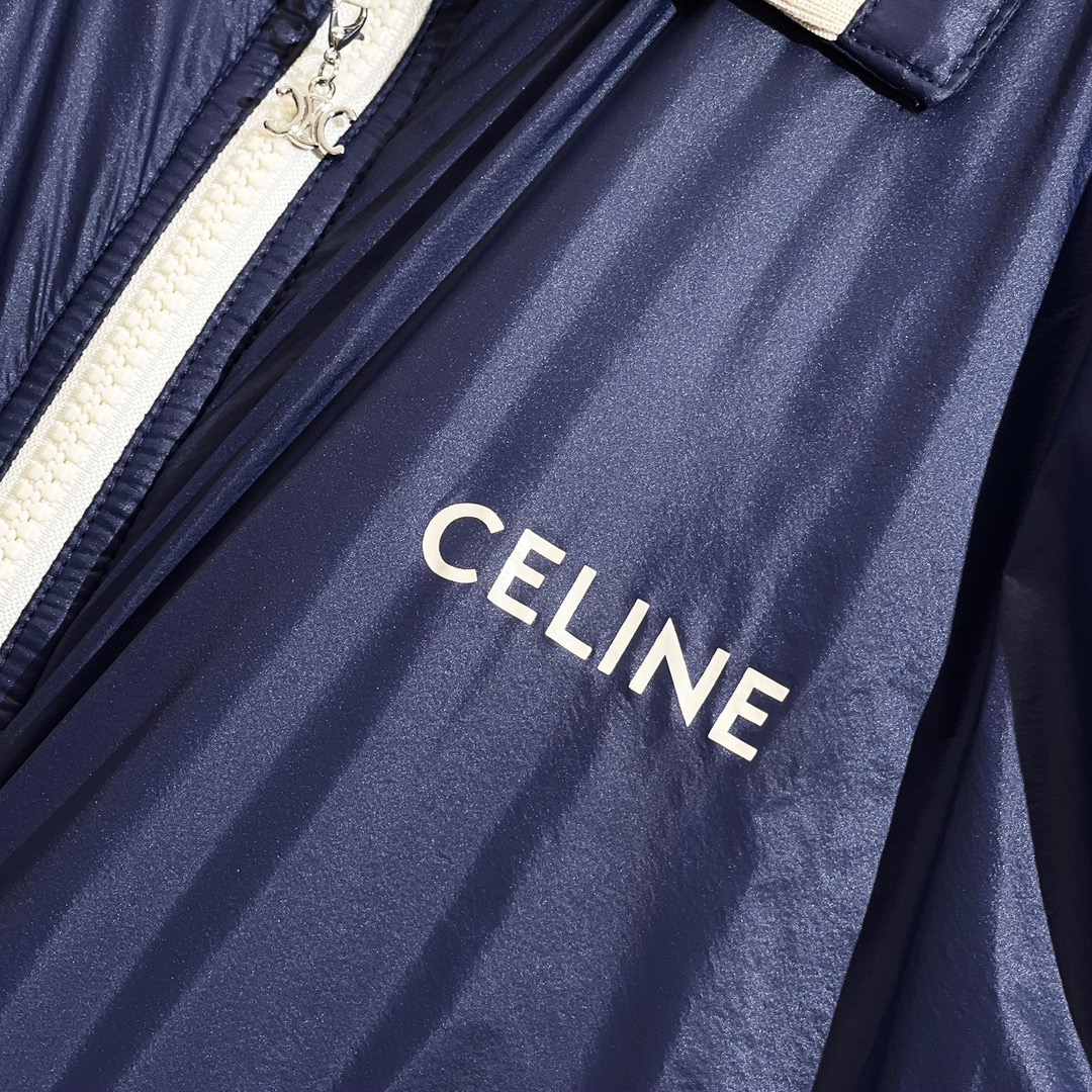 セリーヌジャケットメルカリ偽物 トップス アウター ファッション 柔らかい 品質保証 シンプル 暖かい 厚い ブルー_8