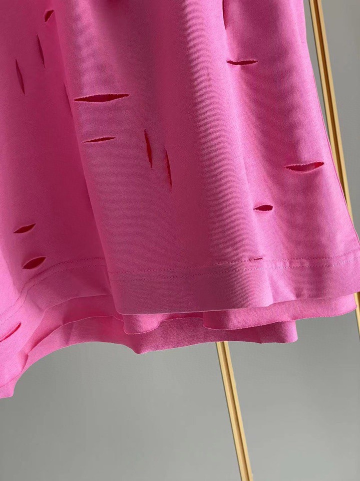 ジバンシィ トートｎ級品 純綿 Tシャツ 半袖 トップス シンプル ダメージ加工のデザイン 5色可選 ローズレッド_8