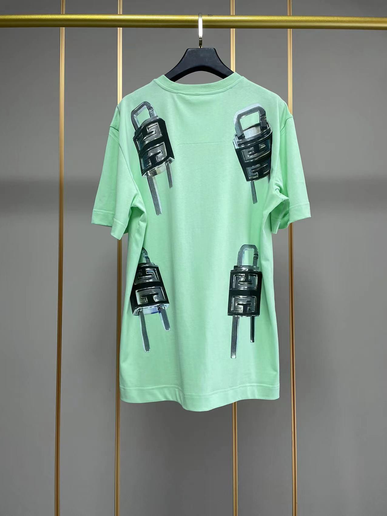 ジバンシィtシャツ激安通販 純綿 短袖 トップス ファッション ロックプリント 柔らかい 大販売 2色可選 グリーン_2