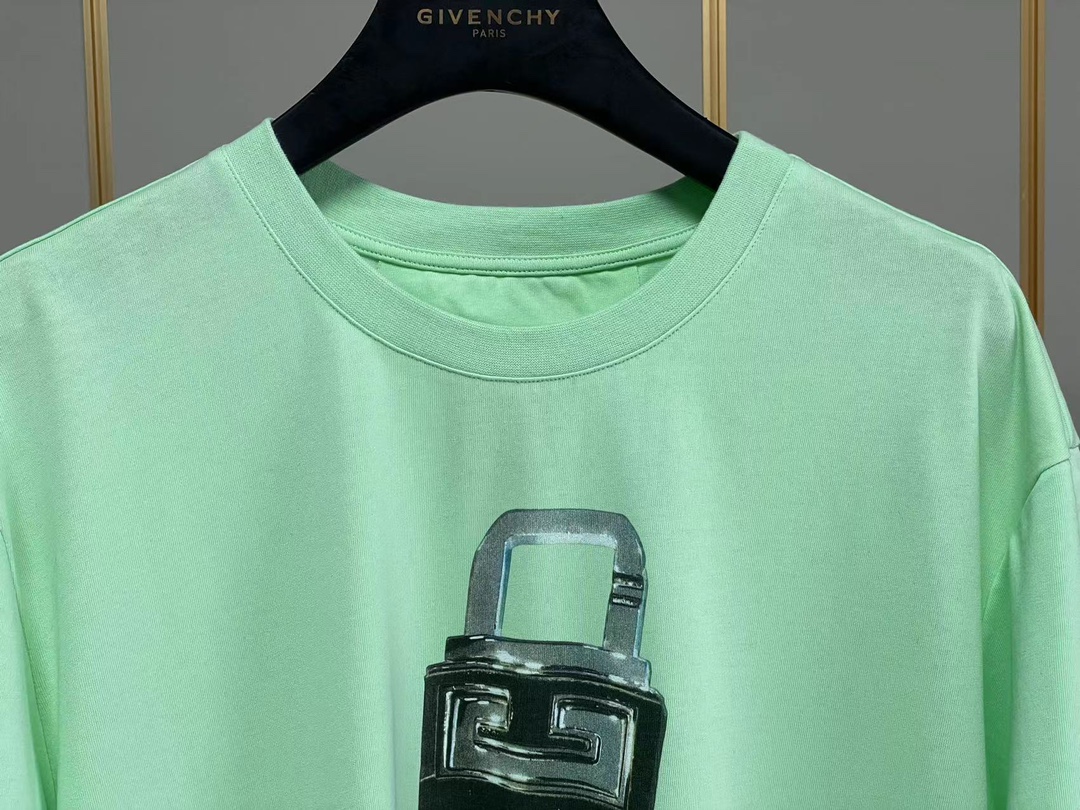 ジバンシィtシャツ激安通販 純綿 短袖 トップス ファッション ロックプリント 柔らかい 大販売 2色可選 グリーン_3