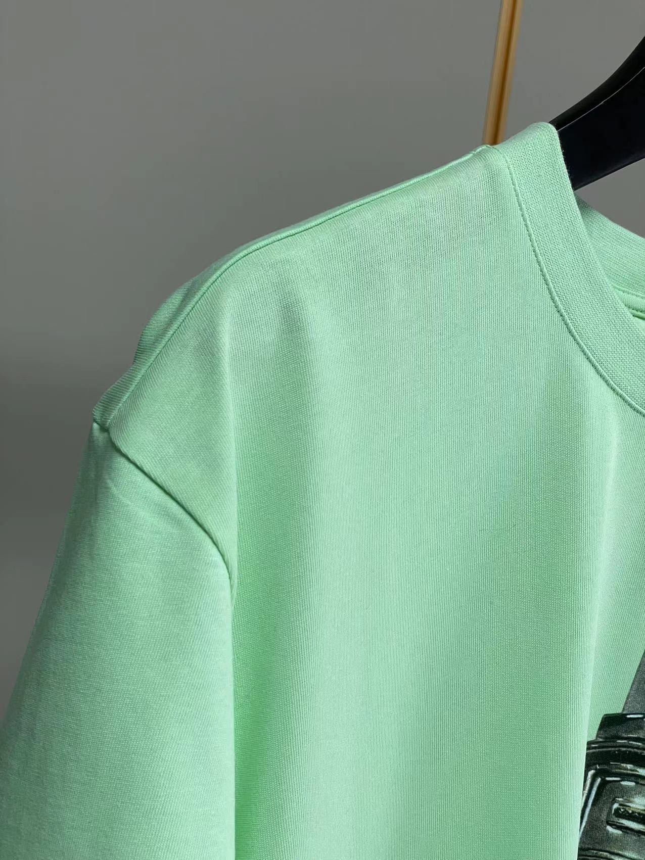 ジバンシィtシャツ激安通販 純綿 短袖 トップス ファッション ロックプリント 柔らかい 大販売 2色可選 グリーン_7