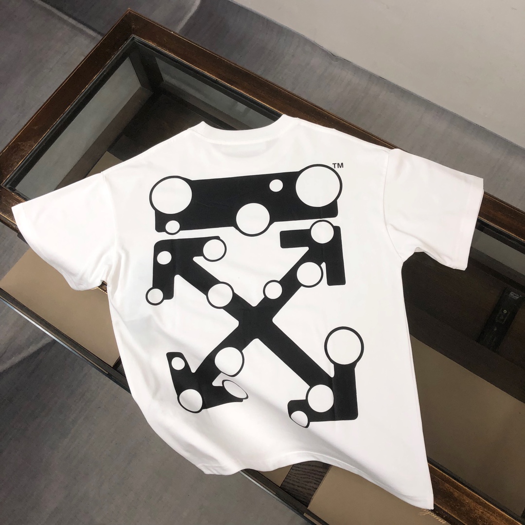 最新作オフホワイト公式 tシャツ 偽物　ブランド　矢印の要素　春夏_2