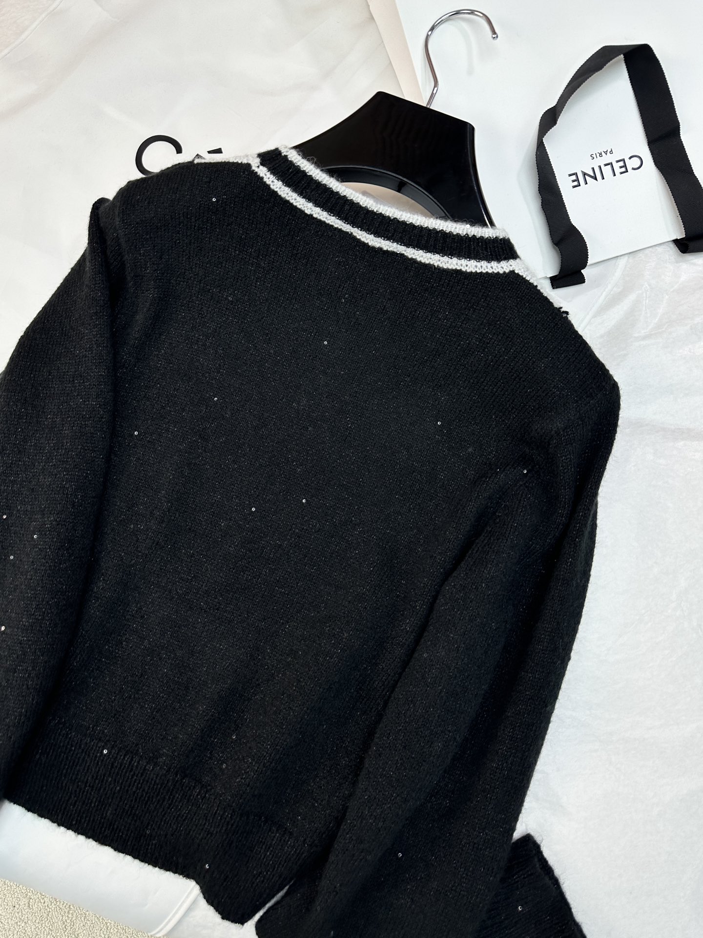 最安値人気 セリーヌ フィービー ニットｎ級品 トップス セーター 暖かい ファッション 柔らかい 高級品 ブラック_6