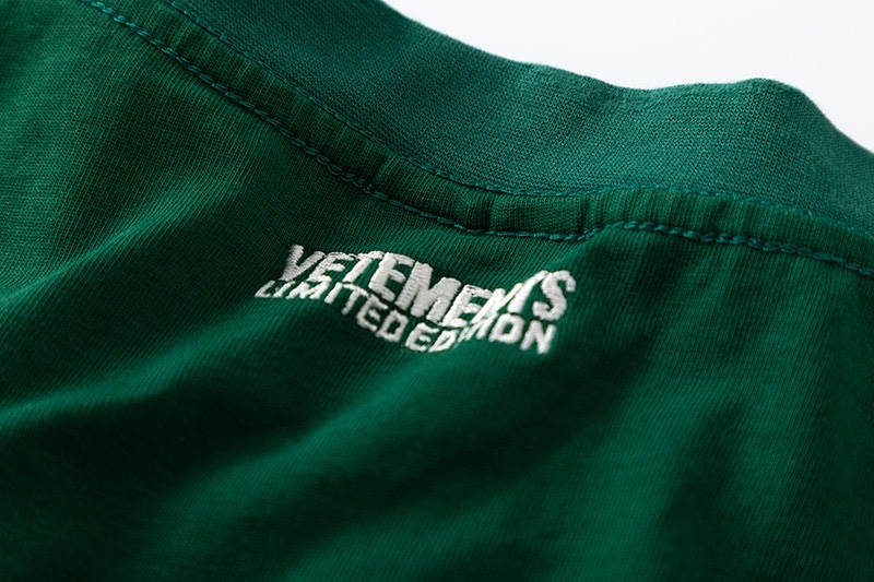 素敵な ヴェトモン tシャツ コーデ激安通販 純綿 トップス 短袖 シンプル 刺繍 ファッション グリーン_9
