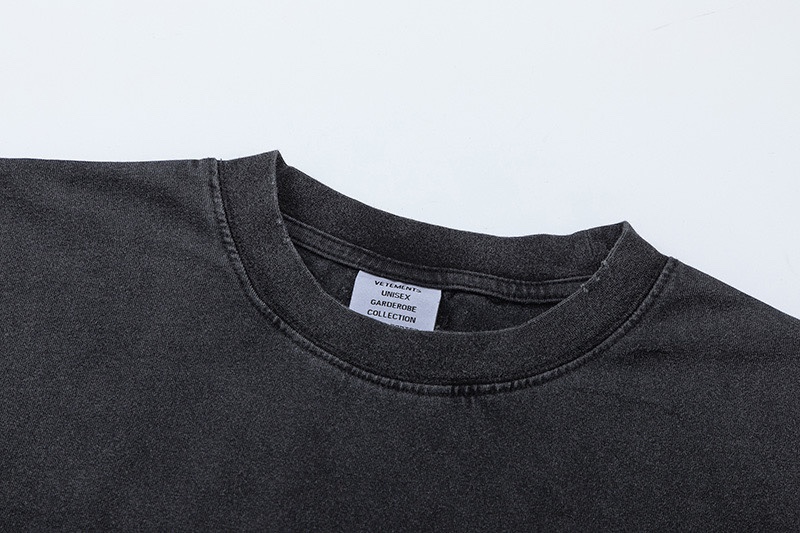 人気定番 ヴェトモン tシャツ サイズ感偽物 純綿 トップス 短袖 シンプル ファッション 3色可選 ブラック_3