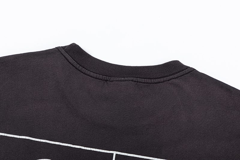 激安大特価最新作の セントマイケル スウェットコピー プリント 品質保証 純綿tシャツ トップス 短袖 ブラック_7