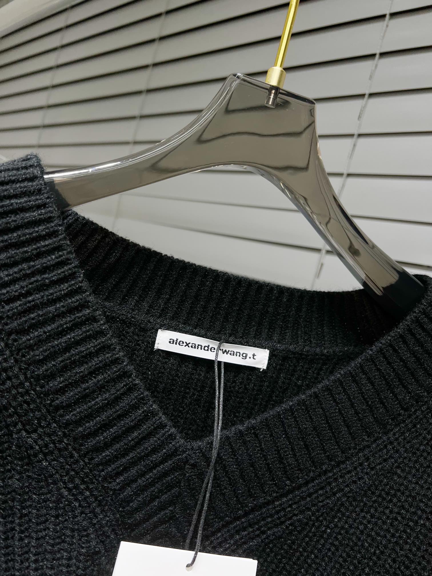 存在感のある アレキサンダーワンサイズ感激安通販 セーター ニットトップス ファッション 防寒 ブラック_3