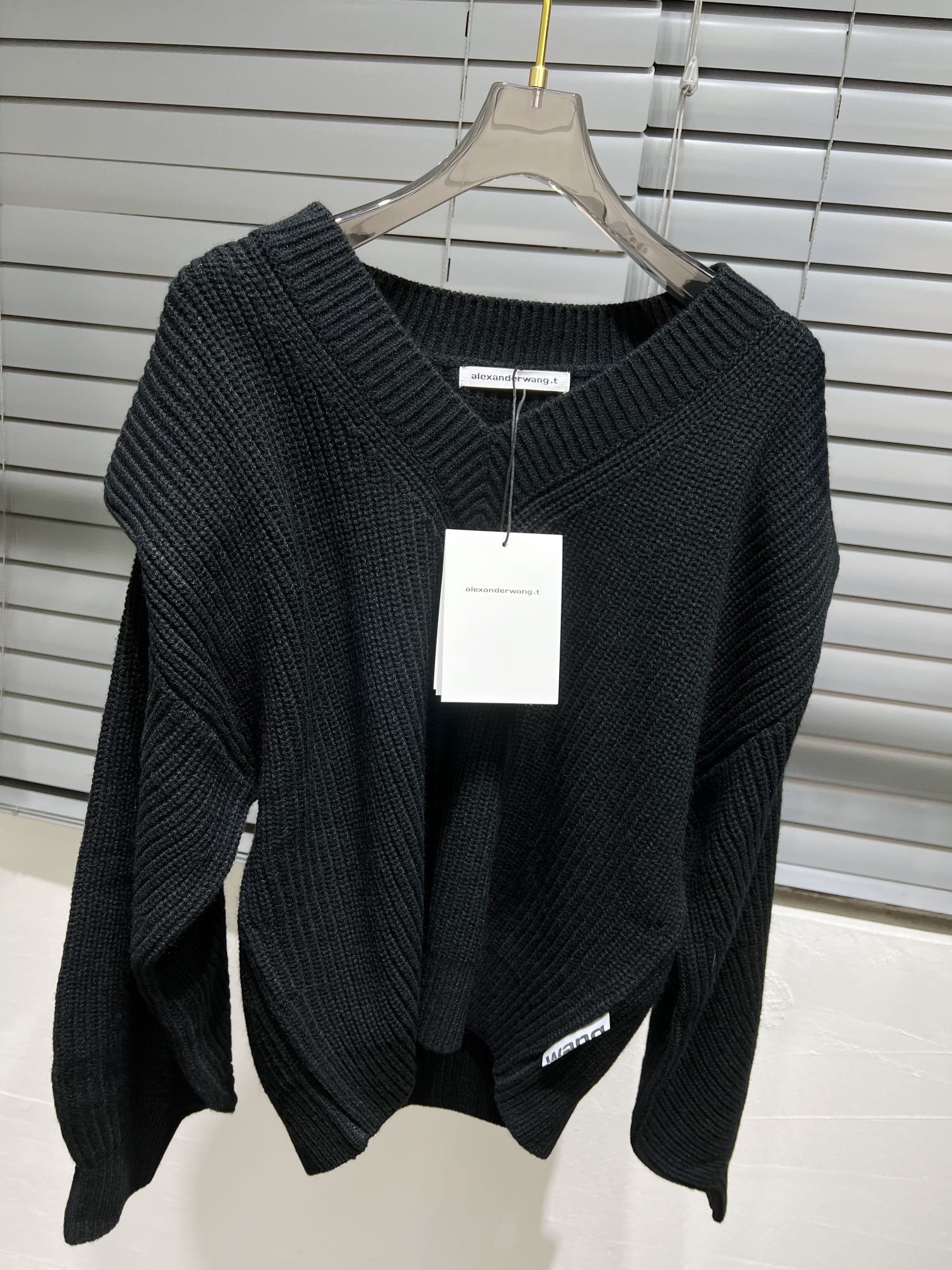 存在感のある アレキサンダーワンサイズ感激安通販 セーター ニットトップス ファッション 防寒 ブラック_6