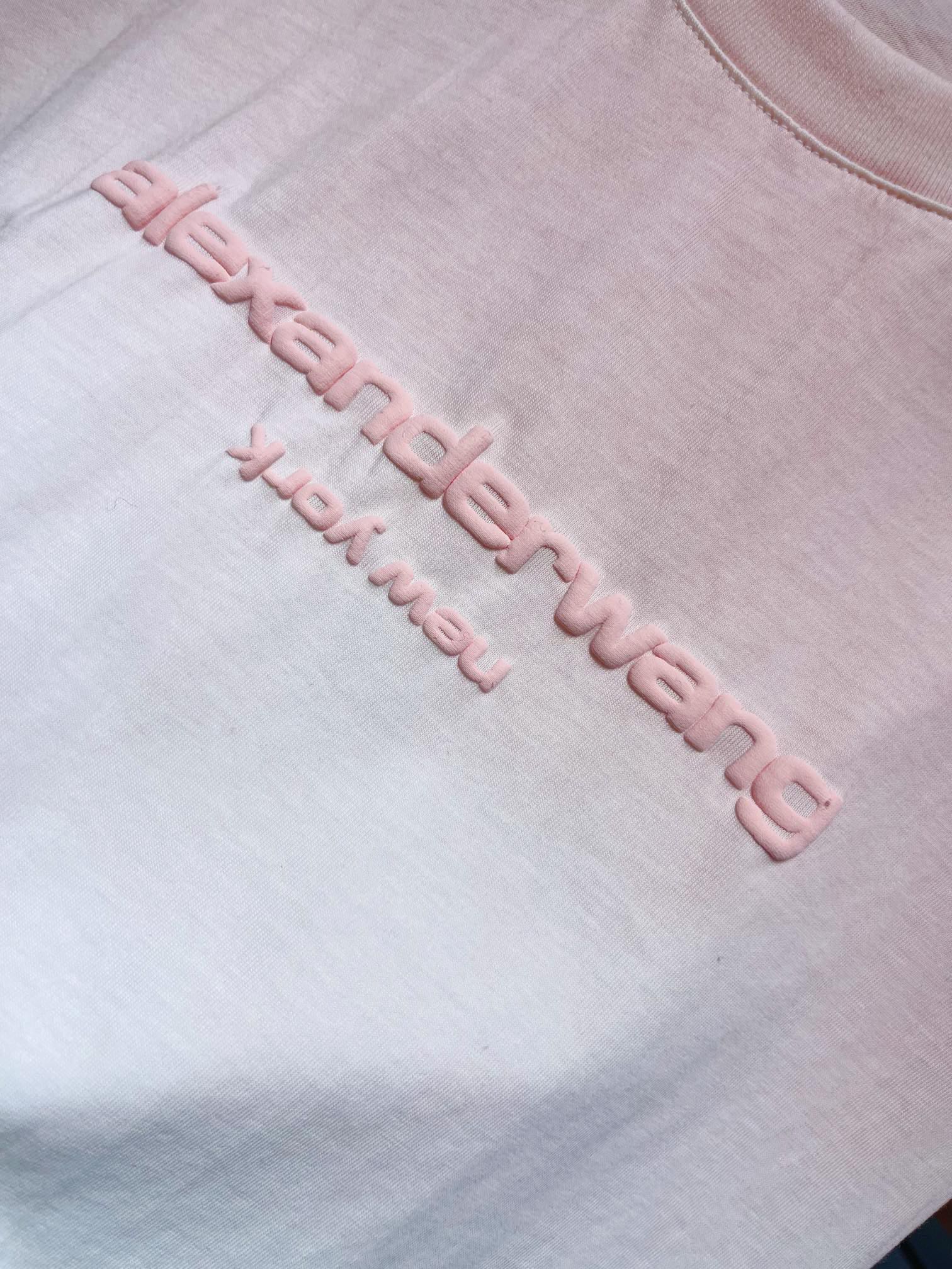 品質保証安い アレキサンダーワン レディース tシャツ偽物 トップス 純綿 ファッション 人気新作 ピンク_4
