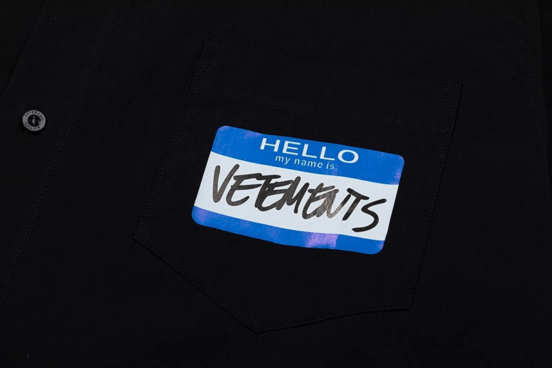 ヴェトモン tシャツ 公式ｎ級品 純綿 トップス 長袖 プリント ファッション 人気 ハイネック 青いロゴプリント ブラック_4