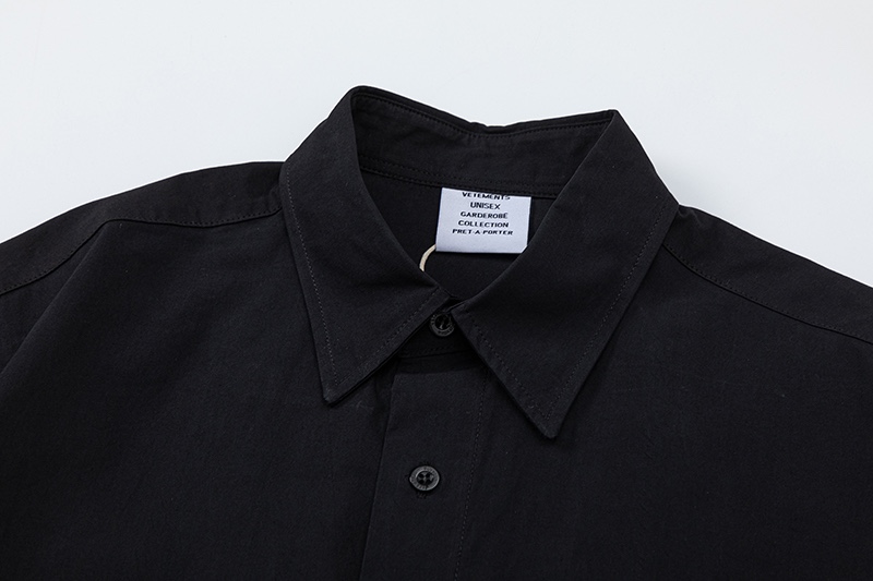 ヴェトモン tシャツ 公式ｎ級品 純綿 トップス 長袖 プリント ファッション 人気 ハイネック 青いロゴプリント ブラック_5